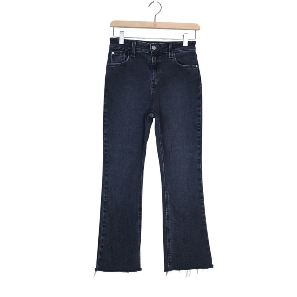 BDG Womens 26 Kick Flare High Rise Cropped Jeans in Black